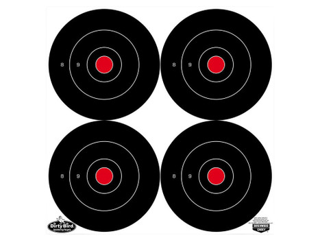 Birchwood Casey 35570 Dirty Bird 6" Bullseye Tagboard Hanging Black/White 100 Per Pkg