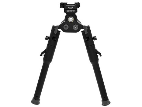 Warne 7921M Skyline Pro Bipod Black Anodized QD Picatinny Head with Lite Legs