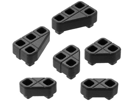 Magpul MAG1366BLK DAKA Block Kit Angled, Includes 45 Degree Blocks (2), 45/90 Degree Blocks (2) & 30/60 Degree Blocks (2), Black Polypropylene, Fits Magpul DAKA Cases/Organizer Systems