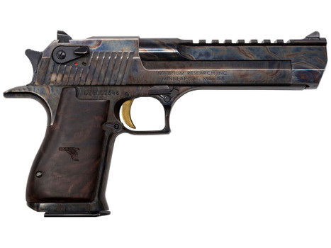 Magnum Research DE357CH Desert Eagle Mark XIX 357 Mag 6" 9+1 Color Case Hardened Carbon Steel with Clear Cerakote Frame & Slide Walnut with Engraved Desert Eagle Logo Grip