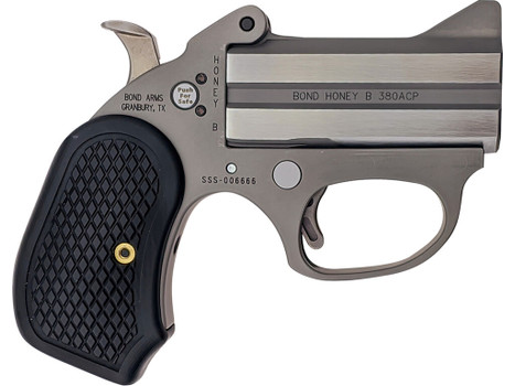 Bond Arms BAHB Honey B Stinger RS 38 Special 2rd Shot 3" Matte Stainless Steel Frame Black Extended B6 Resin Grips Right Hand