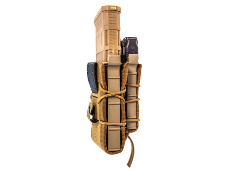 High Speed Gear 13DD10CB TACO Double Decker Mag Pouch Coyote Brown Nylon Belt Belts 2.25" Wide Compatible w/ Rifle Compatible w/ Pistol
