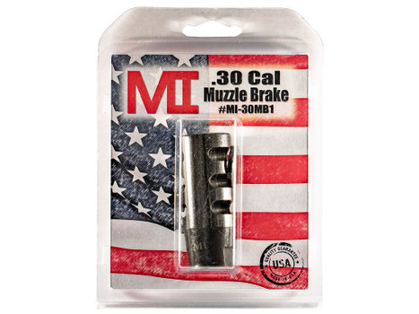 Midwest Industries MIAR30MB1 Muzzle Brake Black Phosphate Steel with 5/8"-24 tpi Threads for 30 Cal AR-Platform