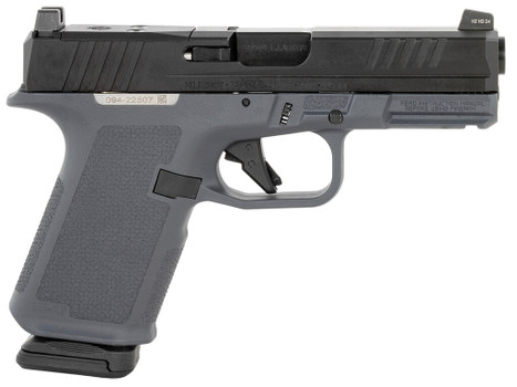 Ruger 19400 RXM 9mm 15+1 4" Black FNC Nitride Steel Barrel, Black FNC Nitride Optic Ready/Serrated Alloy Steel Slide, Stealth Gray Polymer Frame w/Accessory Rail, Stealth Gray Magpul Enhanced Grip