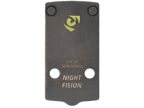 Night Fision GLKOP507KSCMOS Pistol Optic Mount Black Stainless Steel Fits Holosun 507K/407K Compatible w/ Glock 43X/48