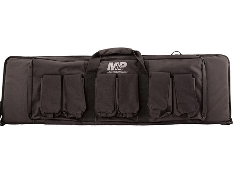 M&P Accessories 110025 Pro Tac Gun Case 42" Black Nylon w/ Full Length External Pocket & 6 Magazine Pouches