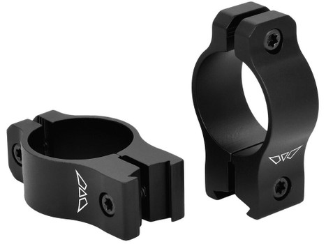 Warne V421M Rimfire Rings Vapor Matte Black Aluminum 1" Tube Medium Rimfire/Vertical Split 3/8" Dovetail 0 MOA