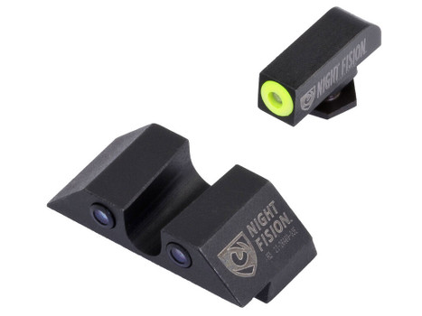 Night Fision GLK001007YGZ Tritium Night Sights For Glock Green Tritium Yellow Outline Front Sight- Green Tritium Black Outline Rear Sight Glock 17/17L/19/22