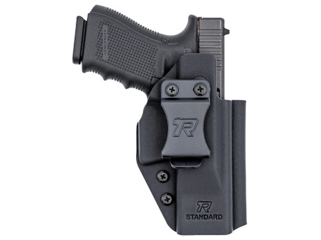 Rounded Gear RGUNVRSLSTNDRDBLK Universal Kydex IWB Black Kydex Belt Clip Fits Standard Sized Handguns Right Hand