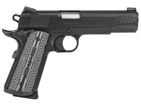 Colt Mfg O1080CCU CCU Government 45 ACP 8+1 5" Stainless National Match Barrel, Matte Black DLC Serrated Stainless Steel Slide & Frame, Black Scalloped G10 Grip, Ambidextrous