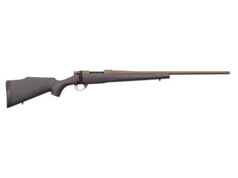 Weatherby VWB222RR4T Vanguard Weatherguard 22-250 Rem 5+1 24" Threaded, Burnt Bronze Barrel/Rec, Black with Bronze Webbing Monte Carlo Stock