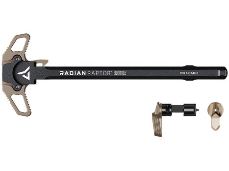 Radian Weapons R0299 Raptor Charging Handle & 45/90 Talon Safety, FDE, Ambi Controls, Fits Mil-Spec AR-15/M16 Platform