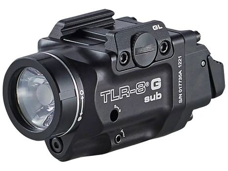 Streamlight 69431 TRL-8 G Sub Gun Light with Green Laser Black Anodized 500 Lumens White LED Glock 43X MOS/48 MOS/43X/48 with Rail