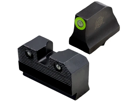 XS Sights GLR204P6G R3D 2.0 Night Sight Set Green Tritium Front/Black Oxide Frame, Compatible w/Glock