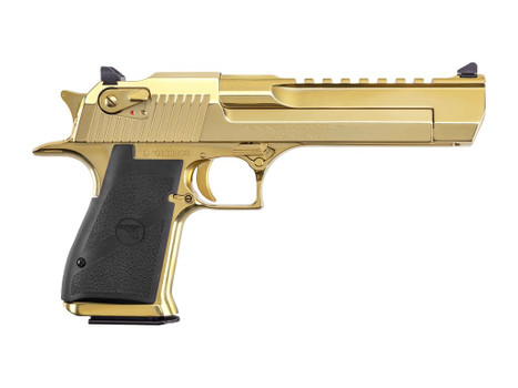 Magnum Research DE44ZNG Desert Eagle Mark XIX 44 Mag 7+1 6" Picatinny Rail Barrel, Gold Zirconium Nitride Serrated Slide & Frame