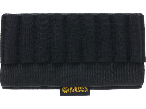 Hunters Specialties 00687 Buttstock Shell Holder Rifle Holds 9 Cartridges Black Elastic
