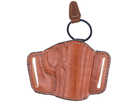 Bianchi 19256 105 Minimalist OWB Size 14 Tan Leather Belt Slide Compatible w/Sig P365/Glock 42/Bersa Thunder/S&W 1911 Belt Up to 1.75" Wide Right Hand
