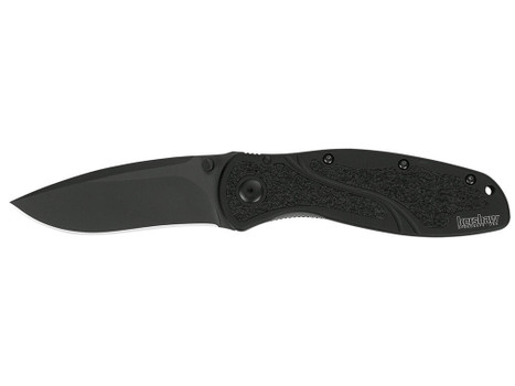 Kershaw 1670BLK Blur 3.40" Folding Drop Point w/Recurve Plain Black DLC 14C28N Steel Blade Black Anodized Aluminum Handle Includes Pocket Clip