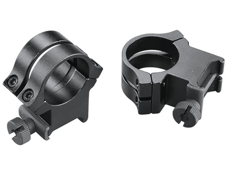 Weaver Mounts 49049 Quad Lock Detachable Rings Matte Black 1" Extra High