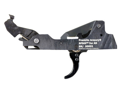 Franklin Armory 0350002BLK Binary 9mm Black Curved Trigger Fits AK Platform