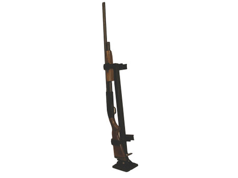 Rugged Gear 10083 Floor Mount Gun Rack Permanent 2 Rifle/Shotgun Black Metal