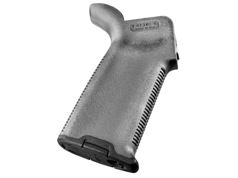 Magpul MAG416GRY MOE+ Grip Gray Textured Polymer w/Rubber Overmold, Fits AR-15/AR-10/M16/M4/M110/SR25