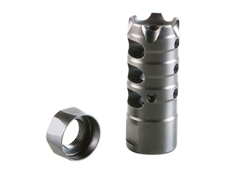 Patriot Ordnance Factory 00309 Triple Port Muzzle Brake Black Nitride 5/8"x24 Thread, 308 Win 7.62x51mm NATO