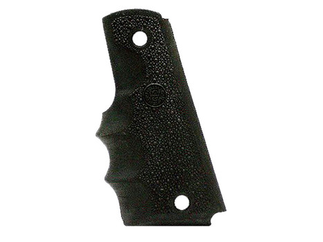 Hogue 45000 OverMolded Grip Cobblestone Black Rubber with Finger Grooves for 1911 Government