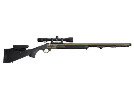 Traditions R53-74660450 Pursuit XT Pro w/Scope 50 Cal Tungsten Cerakote 26" Fluted/Threaded w/VAPR Twist Barrel, Black Adj Cheek Piece & LOP Synthetic Stock, 3.5-10x44mm Duplex
