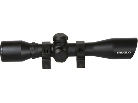 TruGlo TG8504BD Compact Black Anodized Matte Black 4x 32mm 1" Tube Diamond Reticle