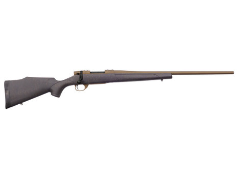 Weatherby VWB256RR4T Vanguard Weatherguard Bronze 25-06 Rem 5+1 24" Barrel/Rec. w/Burnt Bronze Cerakote Finish, Bronze Webbed Black Fixed Monte Carlo Synthetic Stock