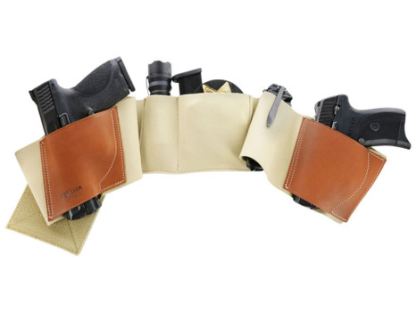 Galco UWKHSM2 UnderWraps 2.0 Khaki Small Leather/Nylon Handgun