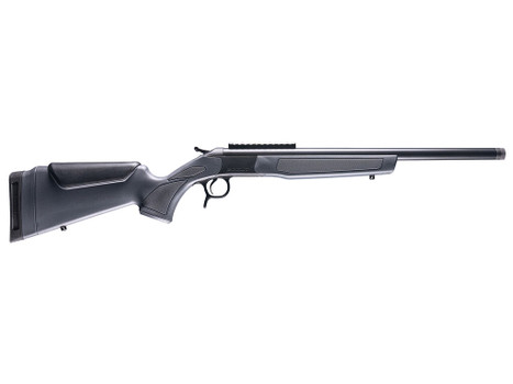 CVA CR4443 Scout 450 Bushmaster 1rd 22" Blued Threaded Barrel, Blued Picatinny Rail Receiver, Stealth Gray Fixed Synthetic Stock