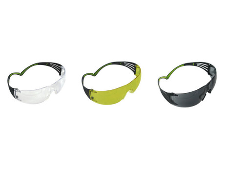 Peltor SF4003PK6 Sport SecureFit 400 Adult Clear/Amber/Gray Lens Anti-Scratch Polycarbonate Black Frame 3 Pack