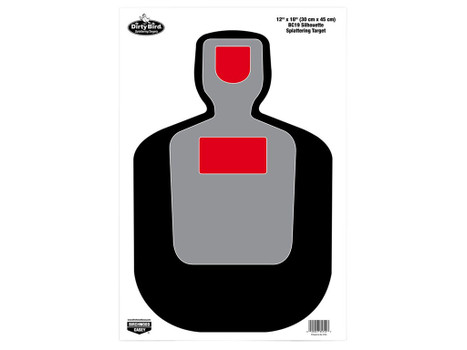 Birchwood Casey 35717 Dirty Bird Silhouette Tagboard Hanging Pistol 12" x 18" Multi-Color 8 Per Pkg