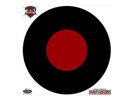 Birchwood Casey 35187 Dirty Bird 3-Gun Nation Circle Paper Hanging 17.25" Black/Red 5 Pack