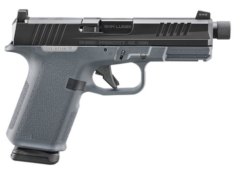 Ruger 19412 RXM 9mm Luger 15+1 4.50" Black FNC Nitride Threaded Barrel & Alloy Steel Optic Ready/Serrated Slide, Stealth Gray Polymer Frame w/Accessory Rail, RMR/RMSc/DeltaPoint Pro Footprint