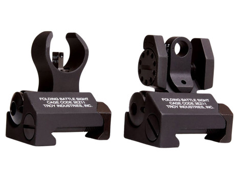 Troy Ind SSIGIARSTBT00 Tritium Micro BattleSight Set HK Front & Round Rear Black Hardcoat Anodized