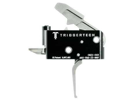 TriggerTech AROTBS25NNF Adaptable Primary Two-Stage Flat Trigger with 2.50-5 lbs Draw Weight for AR-15 Right