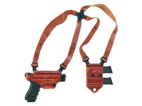 Galco MCII212 Miami Classic II Shoulder System Size Fits Chest Up To 56" Tan Leather Harness Fits 1911 Fits 5" Barrel Right Hand