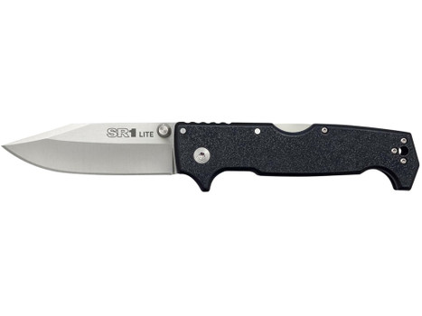 Cold Steel CS62K1 SR1 Lite 4" Folding Clip Point Plain 8Cr13MoV SS Blade/Black Griv-Ex Handle Includes Pocket Clip