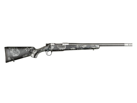 Christensen Arms 8010613300 Ridgeline FFT 6.5 Creedmoor 4+1 20" Carbon Fiber/Threaded Barrel, Stainless Steel, Black with Gray Accents Stock