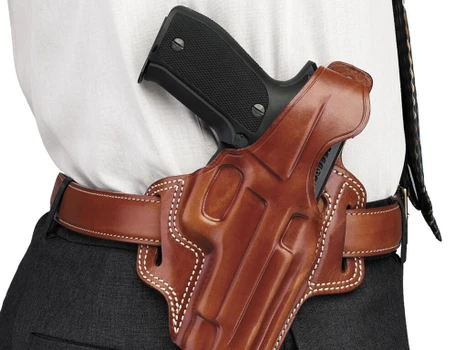 Galco FL118 Fletch OWB Tan Leather Belt Slide Fits Ruger SP101 Fits Colt Detective Special Right Hand