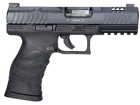 Walther Arms 5220300 WMP Optic Ready 22 WMR 15+1 4.50" Stainless Steel Barrel, Black Optic Ready/Serrated Slide, Black Polymer Frame w/Picatinny Rail, Black Polymer Grip, Ambidextrous