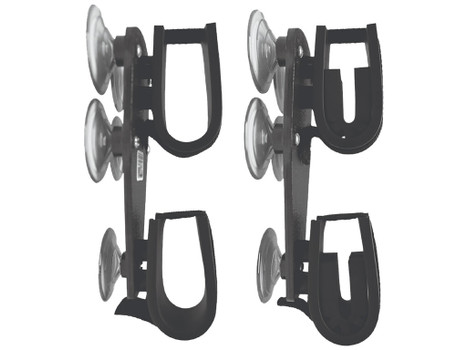 Rugged Gear 10020 Suction Cup Gun Rack Black Metal Universal
