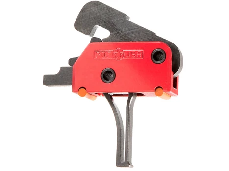 Patriot Ordnance Factory 00858 Drop-In Black/Red Flat Trigger Single-Stage