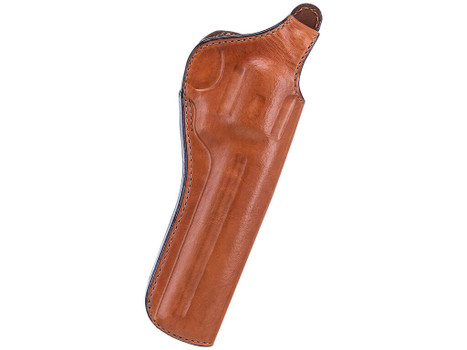 Bianchi 12688 111 Cyclone Belt Holster Size 09 OWB Open Bottom Style made of Leather with Tan Finish, Strongside/Crossdraw & Belt Loop Mount Type fits 8.3" Barrel Colt Anaconda for Right Hand