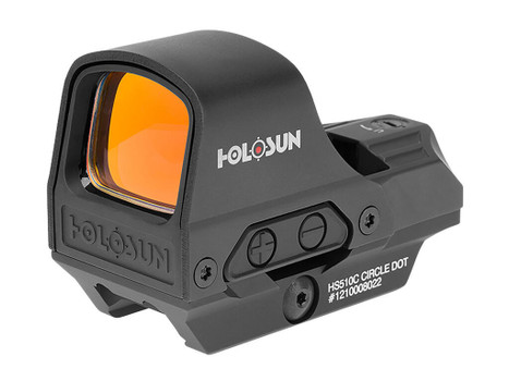 Holosun HS510C 510 Black 1x, 2 MOA Red Dot/65 MOA Circle Reticle