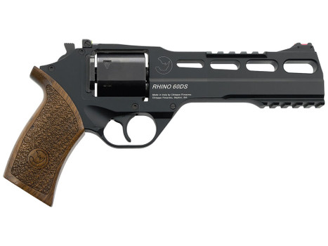 Chiappa Firearms CF340343 Rhino 60DS *CA Compliant 10mm Auto 6 Shot 6" Black Anodized Picatinny Rail/Vent Rib Barrel, Black Cylinder, Black Anodized Aluminum Frame w/Picatinny Rail, Walnut Grip