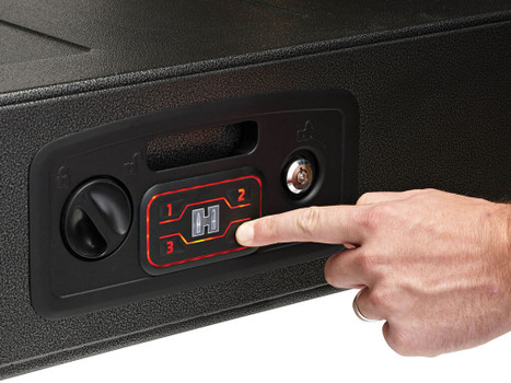 Hornady 98190 Rapid Safe AR Gunlocker RFID Access Code Key Entry Black Steel Holds 2 Rifles Holds 2 Long Guns 42" L x 15.25" W x 6.75" D